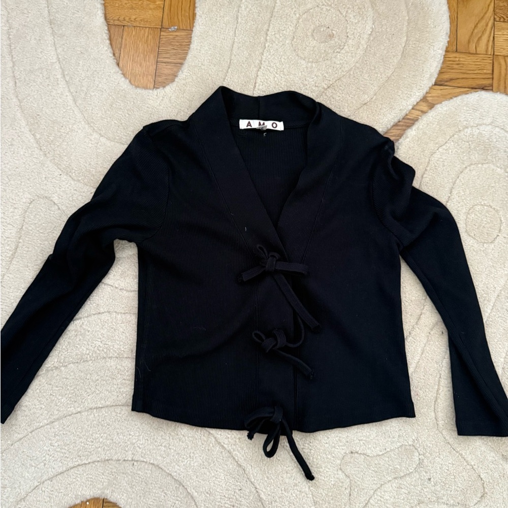 AMO Black Cardigan Sweater